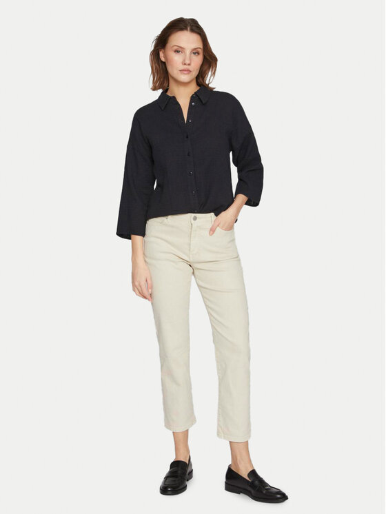 Vila Vila Krekls Lania 14089485 Melns Regular Fit