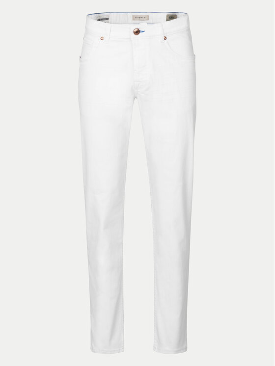 Bugatti Bugatti Traperice 3108D 56696A Bijela Slim Fit