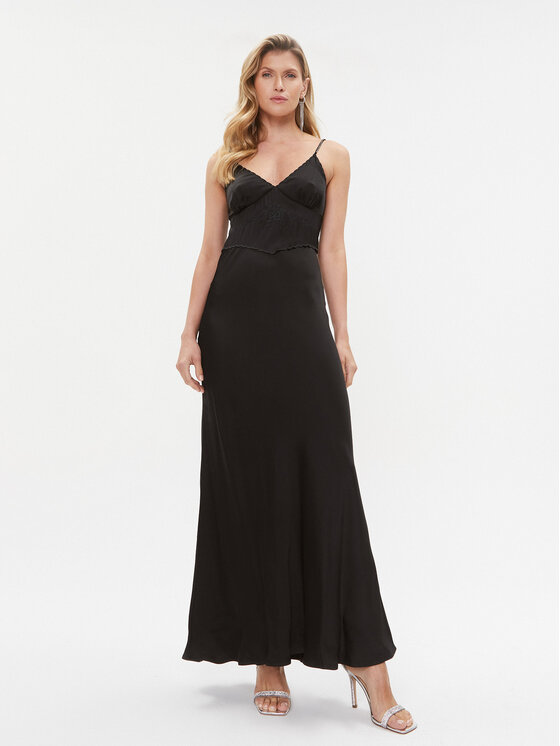 TWINSET TWINSET Rochie de seară 232TT2060 Negru Regular Fit