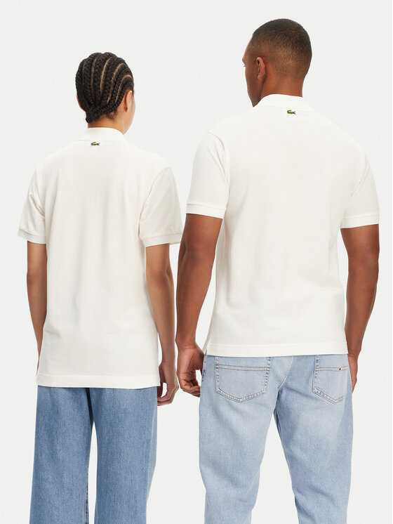 Lacoste Lacoste Тениска с яка и копчета PH2723 Екрю Regular Fit