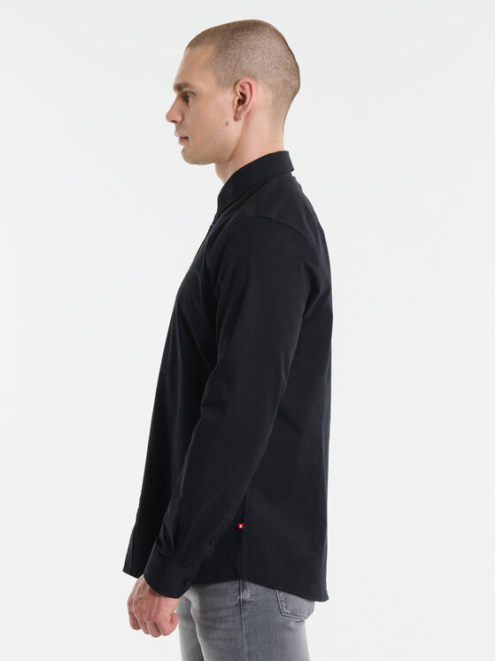 BIG STAR BIG STAR Koszula NISSIP Czarny Slim Fit