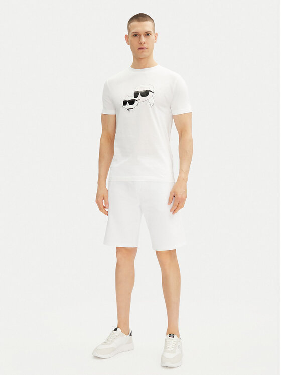 KARL LAGERFELD KARL LAGERFELD T-krekls 755061 552241 Balts Regular Fit