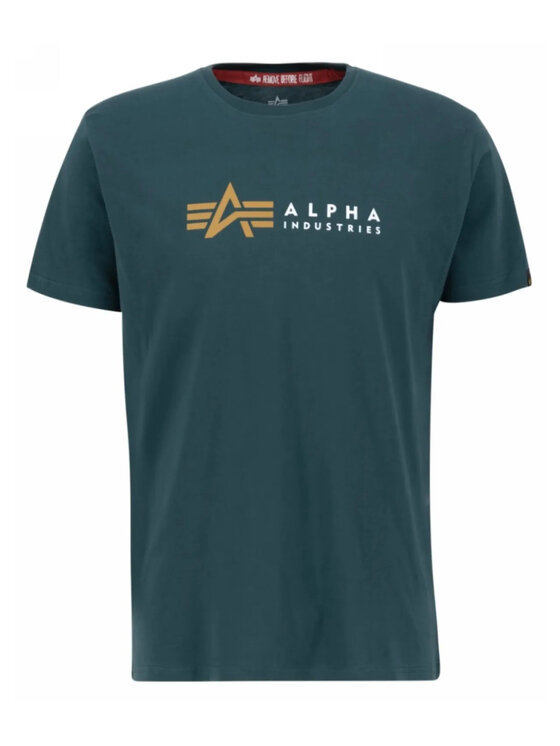 Alpha Industries Alpha Industries Tričko Lavel T 118502 Zelená Regular Fit