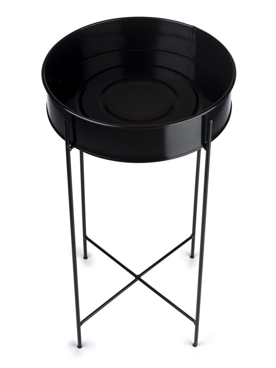 MIAhome MIAhome Kwietnik z okrągłą podstawką 64 cm Czarny