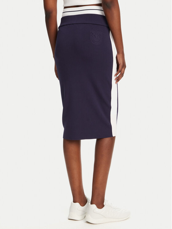 PINKO PINKO Ravno krilo Marmolada Gonna 104740 A2FQ Mornarsko modra Slim Fit