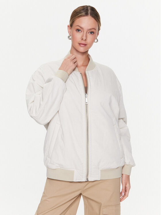 Calvin Klein Calvin Klein Яке бомбър Light Paded Quilt Bomber Jacket K20K205178 Екрю Regular Fit