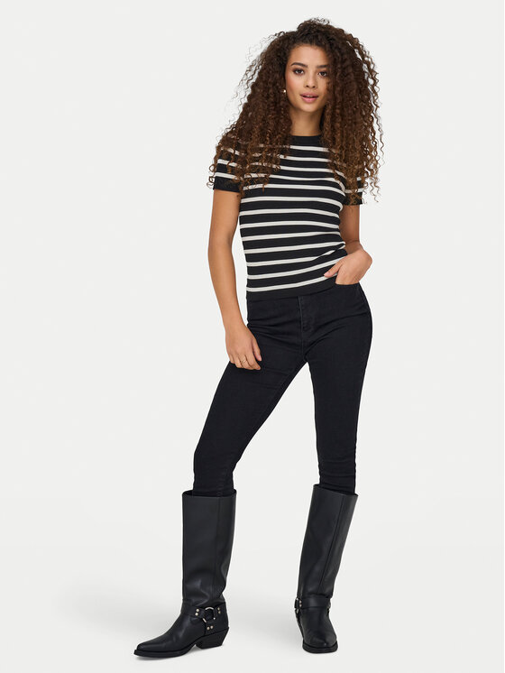 JDY JDY Marškinėliai Cirkeline 15307860 Juoda Slim Fit