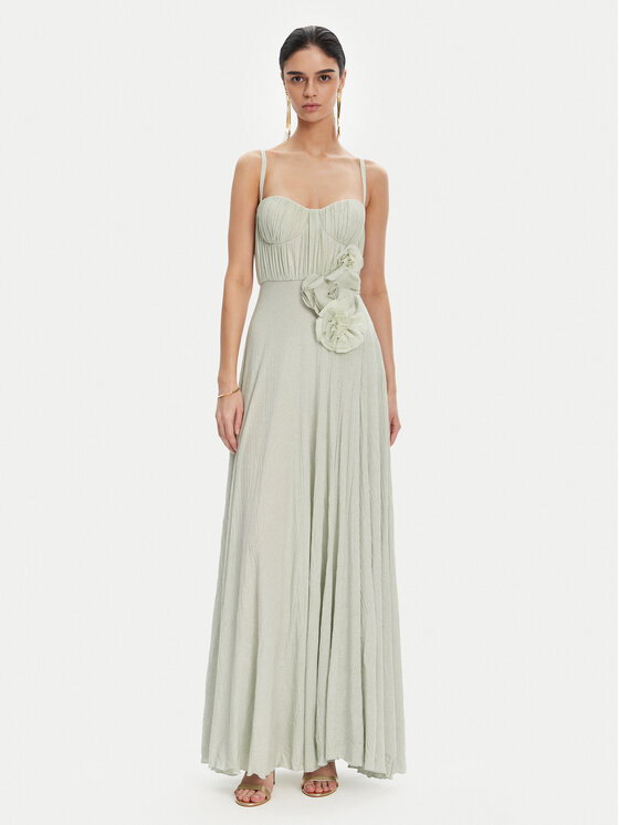 Elisabetta Franchi Večerné šaty AB-R22-52E2 Zelená Regular Fit