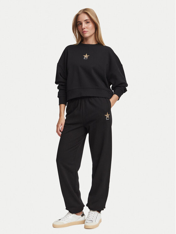 Guess Jeans Guess Jeans Παντελόνι φόρμας W6BB37 K6898 Μαύρο Relaxed Fit