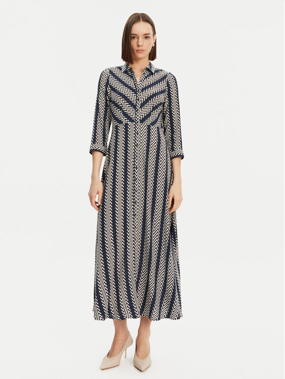 YAS YAS Košilové šaty Savanna 26022663 Tmavomodrá Loose Fit