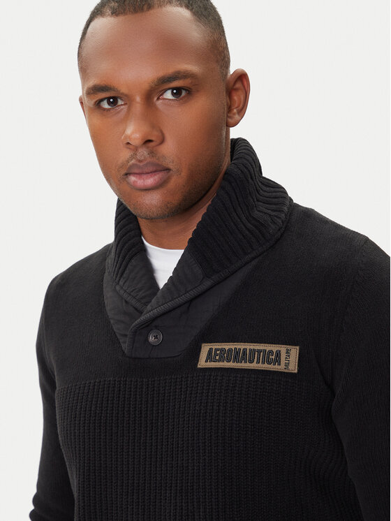 Aeronautica Militare Aeronautica Militare Πουλόβερ 252MA1574UL00539 Μαύρο Regular Fit