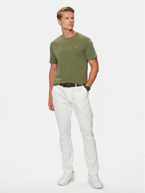 Polo Ralph Lauren Polo Ralph Lauren Majica 710671438389 Zelena Custom Slim Fit