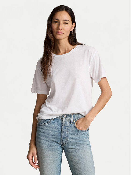 Polo Ralph Lauren Tričko 211891561001 Biela Relaxed Fit