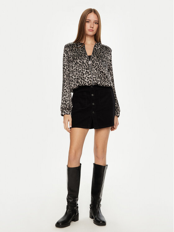 Vila Vila Bundy bomber Birch 14109235 Sivá Regular Fit