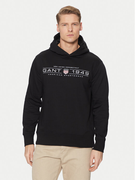 Gant Mikina 2044014 Čierna Regular Fit