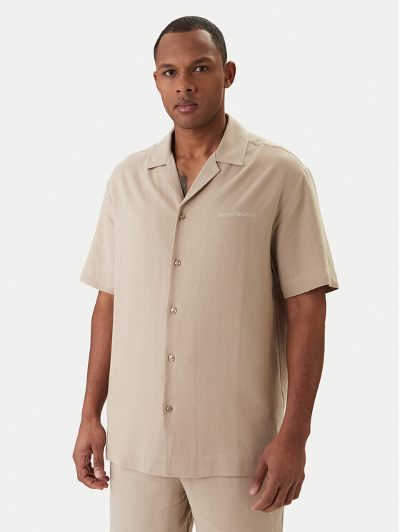 Emporio Armani Cămașă EM000593 AF20590 U6213 Bej Regular Fit