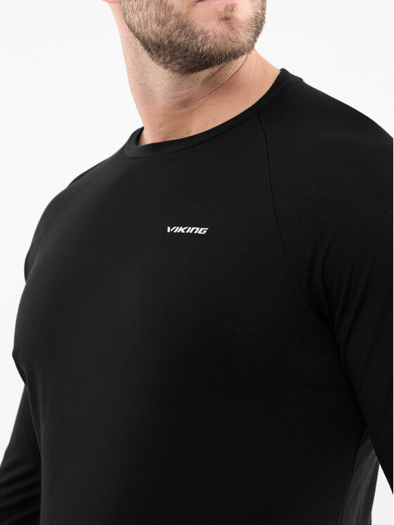 Viking Viking Longsleeve Andali Man Czarny Regular Fit