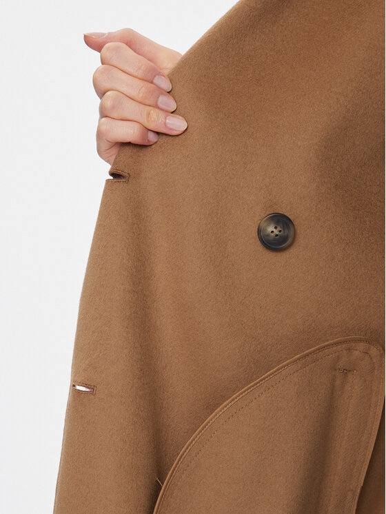Weekend Max Mara Weekend Max Mara Gyapjú kabát Flirt 2415011011 Barna Regular Fit