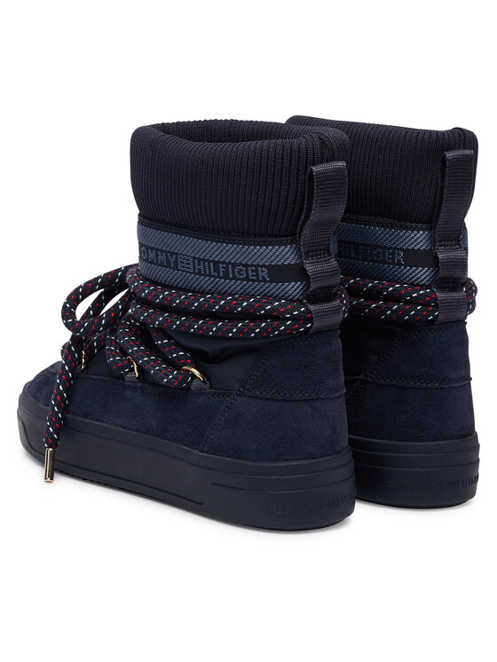 Tommy Hilfiger Tommy Hilfiger Snehule Tommytech Rwb Snowboot Warm FW0FW09163 Tmavomodrá