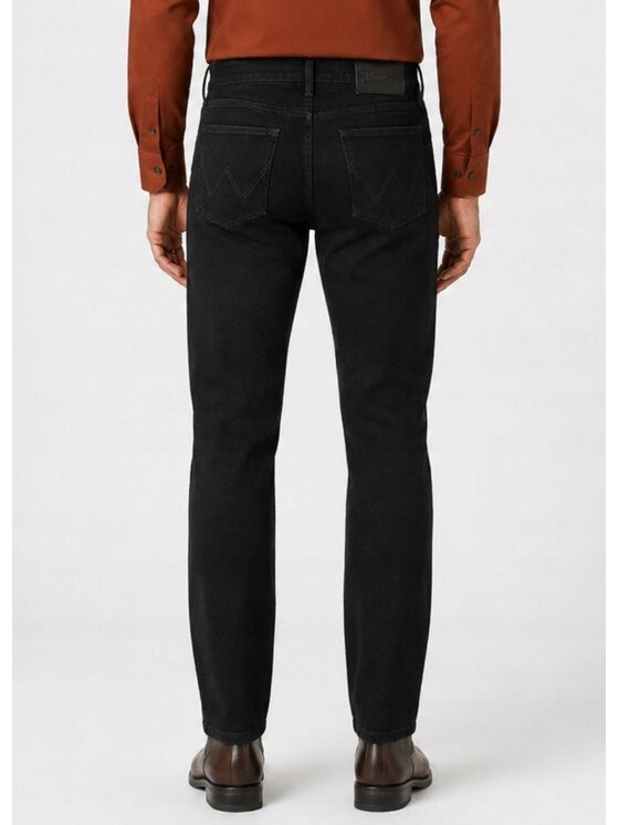 Wrangler Wrangler Jeansy Straight Czarny Regular Fit