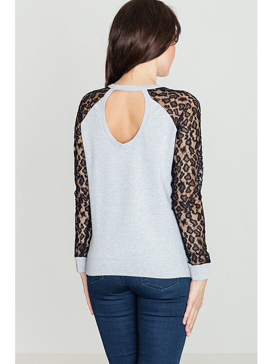 Lenitif Lenitif Bluzka K329 Czarny Regular Fit
