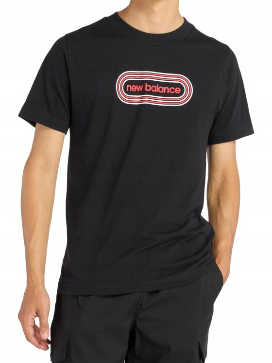 New Balance New Balance T-Shirt MT61C48BBK Czarny Standard Fit