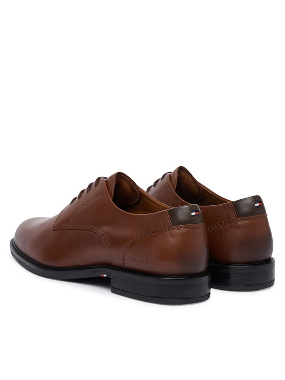 Tommy Hilfiger Tommy Hilfiger Oxford čevlji Corporate Dressy Lth FM0FM06023 Rjava