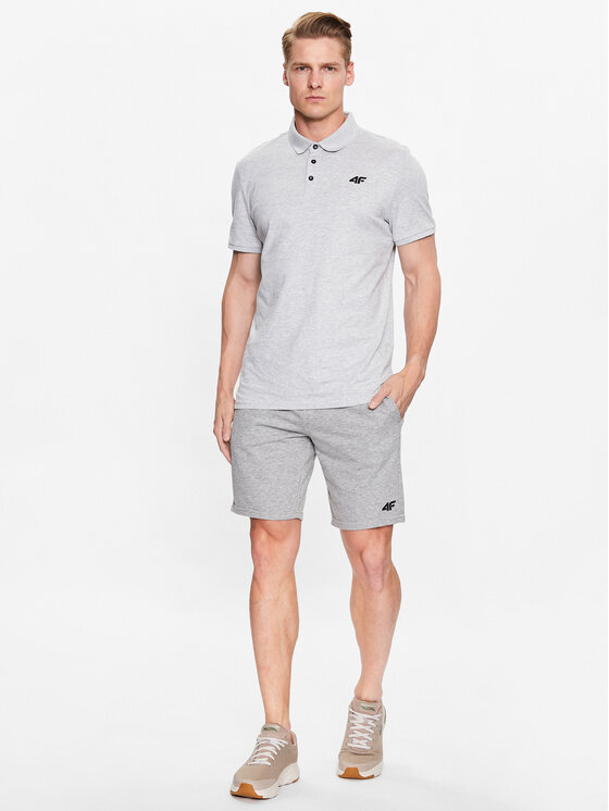 4F 4F Спортни шорти 4FSS23TSHOM156 Сив Regular Fit