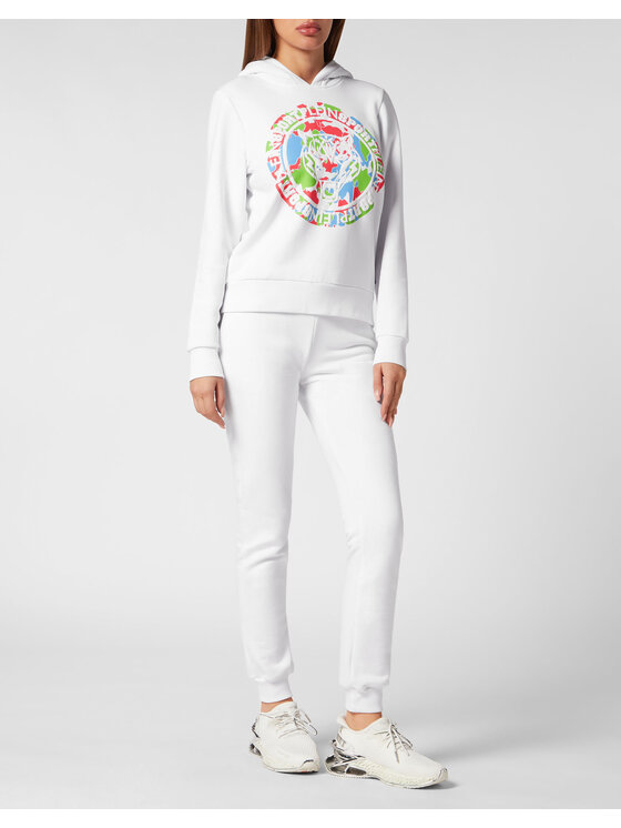 Plein Sport Plein Sport Bluza 13019 Biały Regular Fit