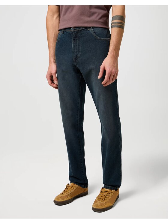 Wrangler Wrangler Jeansy RIVER Niebieski Slim Fit