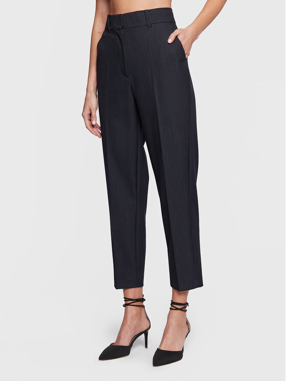 IVY OAK Bavlnené nohavice Phoebe IO1123S5145 Tmavomodrá Regular Fit