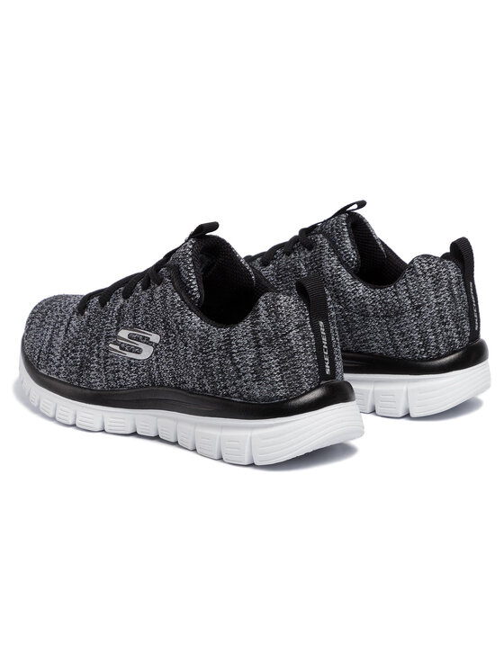 Skechers Skechers Sneakersy Twisted Fortune 12614/BKW Szary