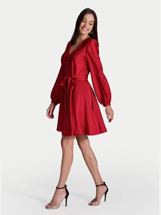 Swing Swing Kokteilinė suknelė 5AI13900 Raudona Regular Fit