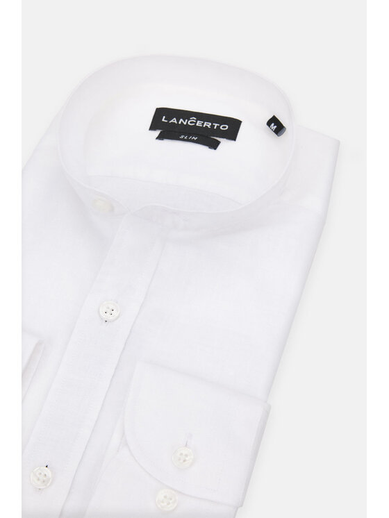 Lancerto Lancerto Koszula Racquel KO073123000020 Biały Slim Fit