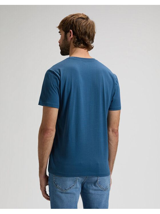Lee Lee T-shirt WOVEN LABEL TEE Blu Regular Fit