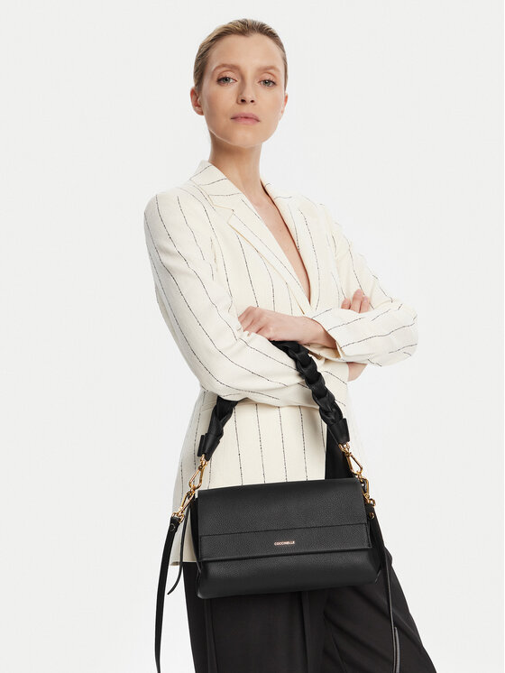 Coccinelle Coccinelle Сак BOHEME GRANA DOUBLE Черен