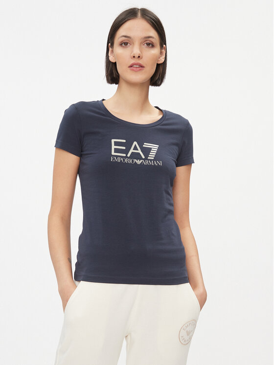EA7 Emporio Armani EA7 Emporio Armani Tričko 8NTT66 TJFKZ 0555 Tmavomodrá Slim Fit