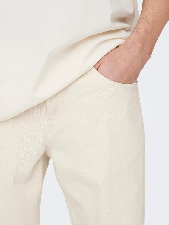 Only & Sons Only & Sons Blugi 22025917 Alb Loose Fit