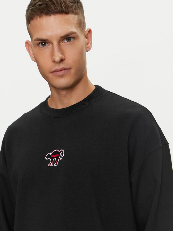 HUGO Hugo Felpa Duberries 50518981 Nero Relaxed Fit
