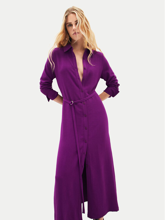 Desigual Desigual Rochie tip cămașă Washington 24WWVW44 Violet Regular Fit
