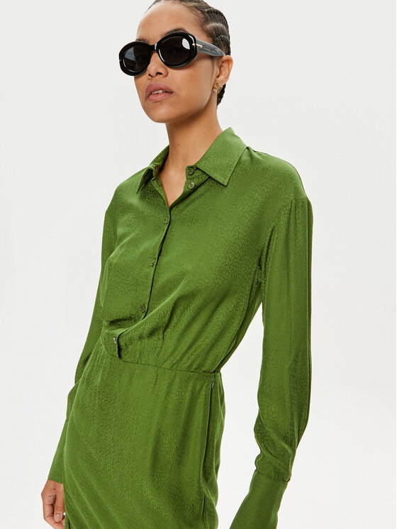 Patrizia Pepe Patrizia Pepe Φόρεμα πουκάμισο 8A1272/AL65-G163 Πράσινο Regular Fit