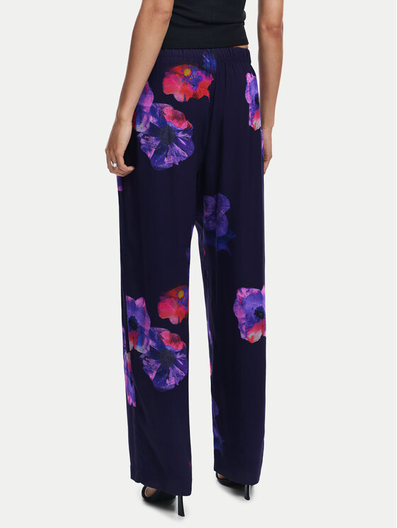Desigual Desigual Szövet nadrág 25SWPWX5 Fekete Relaxed Fit