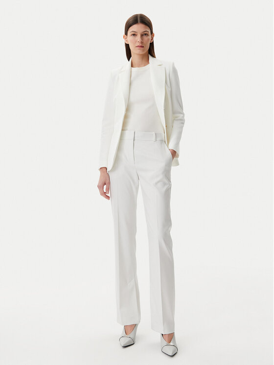 HUGO HUGO Hlače Hambori 50537747 Bijela Slim Fit