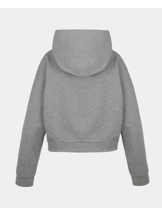 BENU BENU Bluza Szara z Zamkiem Szary Loose Fit