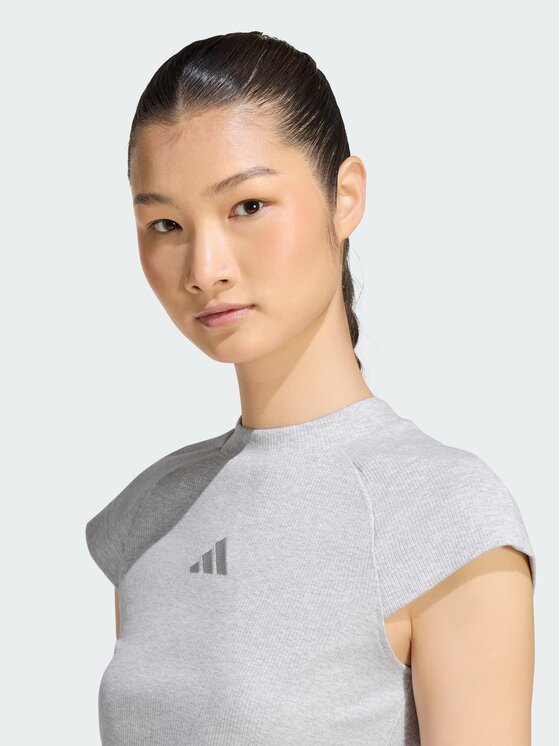 adidas adidas T-Shirt 165397 Szary jasny Fitted Fit
