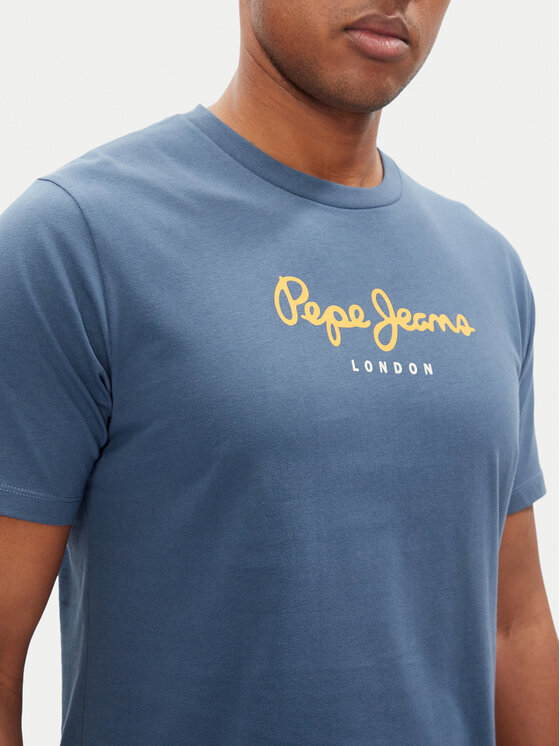 Pepe Jeans Pepe Jeans Marškinėliai Eggo N PM508208 Mėlyna Regular Fit