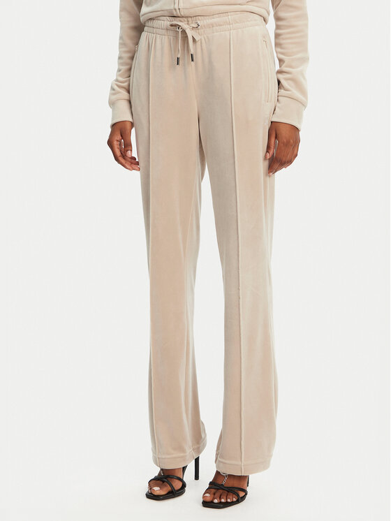 Juicy Couture Juicy Couture Teplákové kalhoty Tina JCAPW045 Béžová Regular Fit