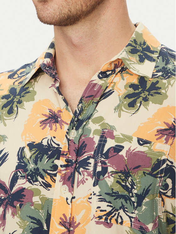 Blend Blend Koszula 20718224 Beżowy Slim Fit