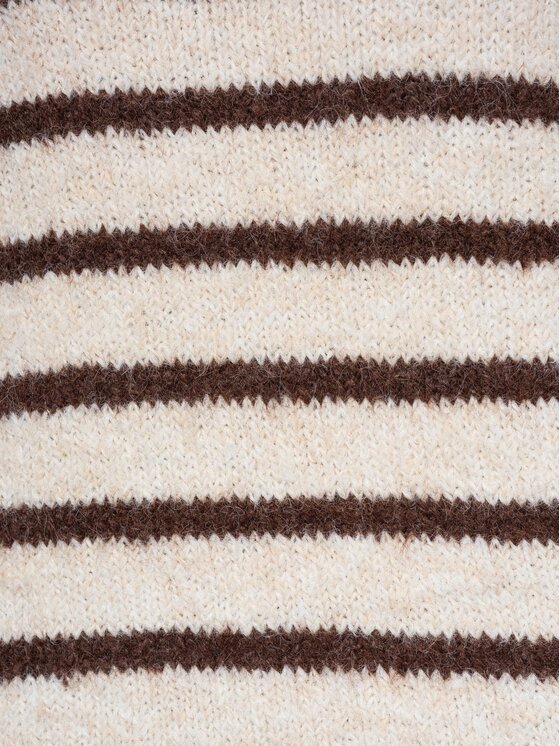 Ombre Ombre Sweter OW-SW-E0056 Beżowy Relaxed Fit