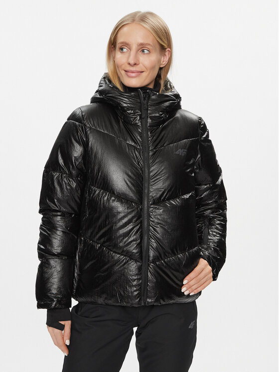 4F 4F Зимно яке 4FAW23TDJAF277 Черен Regular Fit